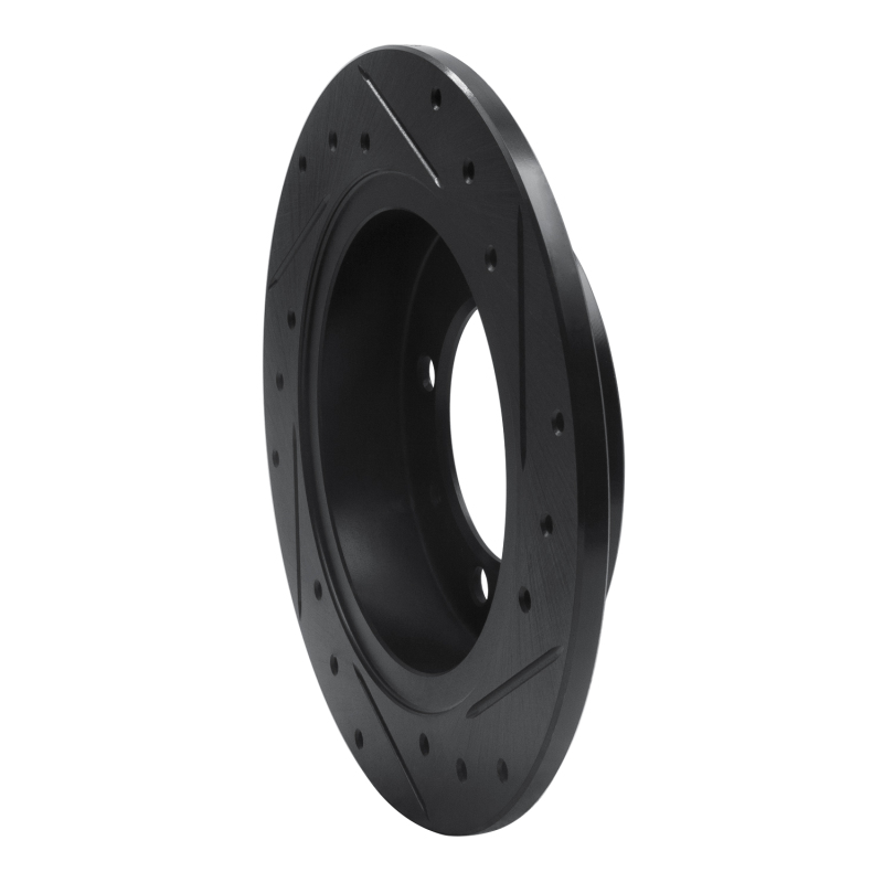 Mitsubishi Space Star Brake Rotor (1) - Rear Left - R1 Concepts - Drilled & Slotted - Black - `00-`07